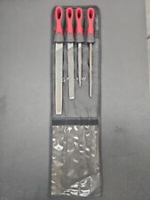 Snap-on Tools Sgfmx104 4 Pc Mixed File Set Red W Pouch