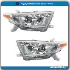 Halogen Chrome Leftright For 2011-2013 Toyota Highlander Headlights Projector