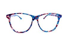 Dupont Sney Blue Pink Clear Swirl Oversize Eyeglasses D-62243 57 18 142