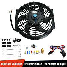 10 Inch Cooling Electric Radiator Fan Thermostat Wiring Switch Relay Kit