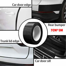 Car Carbon Plate Door Fiber Bumper Sill Cover Scuff Anti Scratch Sticker 7cmx3m