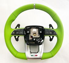 Genuine Oem Lamborghini Urus New Green Leather Chrome Bang Heated Steering Wheel