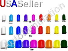 5mm 6mm 10mm T5 T6 T10 168 194 Silicone Light Bulb Lamp Colored Caps Covers Boot