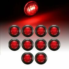 20x 34 12v Marker Lights Led Bullet Amber Red Truck Trailer Rv Round Side Lamp