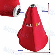 Red Stitch Shift Knob Shifter Boot For Jdm Ralliart Racing Hyper Fabric Mtat 7