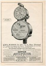 1912 Warner Instrument Co Antique Print Ad Auto Meter M2 Speedometer Odometer