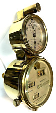 Warner Auto-meter Brass Speedometer With Clock Pierce Arrow Locomobile Autometer