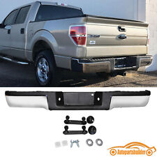 Chrome Rear Step Bumper Assembly Wo Sensor Holes For 2009-2014 Ford F150 F-150