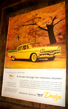 1957 Swept-wing Dodge Custom Royal 4-dr Sedan Large Mag Car Ad