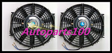 Two 14 Inch Electric Radiator Cooling Fan 1840 Cfm 12v And Mounting Kits