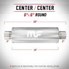 Magnaflow Muffler Ss Center 6 Inch Round 3 Inch Inlet Outlet 14 Inch Body 14619