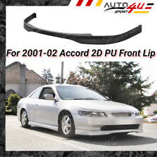 For 2001-02 Honda Accord Coupe Black Pu Splitter Front Bumper Lower Spoiler Lip