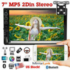 7 Double 2din Car Radio Stereo Mp5camera Mirror Link For Android Ios Gps Navi