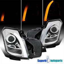 Fits 2003-2007 Cadillac Cts Projector Headlights Switchback Led Signal Halo Tube