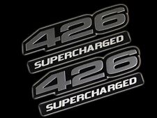 2 426 Ci Supercharged Hemi Engine Ho Emblems Silver Black For Chrysler Dodge