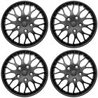 4 Pc Set Hub Cap Abs Black Matte 16 Inch For Oem Steel Wheel Cover Caps Covers