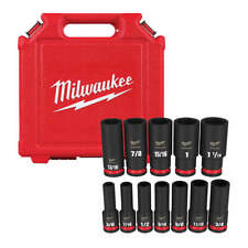 Milwaukee 49-66-7011 Shockwave 12 Drive Sae 6 Point Impact Socket Set - 12pc
