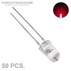50 X 5mm Ultra Bright Water Clear Red Led Light Emitting Diode Bulb - Usa