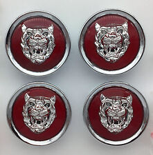 Jaguar Red Wheel Badge Emblem Center Hub Cap Set Of 4 Mna6249ea Fits 1988-2012