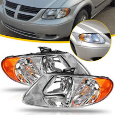 For 2001-2007 Dodge Caravan Grand Caravan Town Country Headlight Headlamp Chrome
