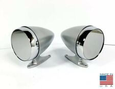 Pair Premium Bullet Style Silver Side Mirrors For 1965-1968 Ford Mustangshelby