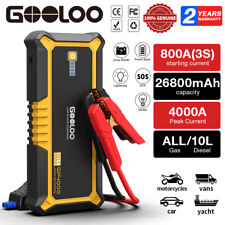 Gooloo Car Jump Starter Power Bank 4000a Portable Lithium Battery Pack Jump Box