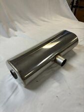 304 Stainless Steel Universal Horizontal Muffler 2.5 Single In To 2.5 Dual Out
