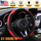 Car Accessories Steering Wheel Cover Black Leather Anti-slip 1538cm Universal