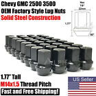 32pc Black Factory Style Lug Nuts 14x1.5 For Chevy Gmc Silverado 2500 3500 Hd