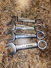 Set Of 4 Snap-on Oxi 12 Point Stubby Combination Wrenches 1234 58 1116