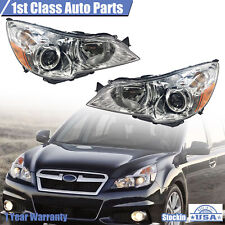 Front Leftright Chrome Headlamps For 2010-2014 Subaru Legacy Outback Su2502136