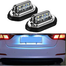 2x White Car Boat Truck Accessories Led Lights For License Plate Lamp 12-24v