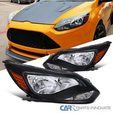 Fits 2012-2014 Ford Focus Headlights Turn Signal Lamps Black Leftright 12-14