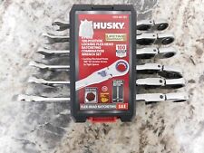 Husky 6 Piece 100 Position Locking Flex-head Ratcheting Combination Wrench Set