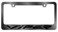Chrome Dodge Viper Logo Premium Stainless Steel License Plate Frame