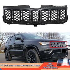 For 2017-2020 Jeep Grand Cherokee Front Bumper Grille Upper Grill Gloss Black