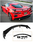 For 20-up Corvette C8 Painted Carbon Flash Rear Trunk Lid High Wing Spoiler