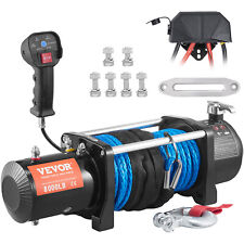 Vevor 8000lbs Electric Winch 12v Synthetic Rope Towing Truck Atv Off-road Suv