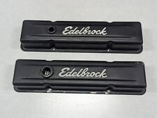 Edelbrock Signature Series Black Valve Covers 4443 Chevy Sbc 283 305 350 400