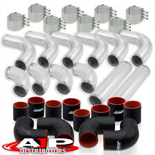 12pcs Universal 3 Intercooler Piping Kit W T-bolt Clamps Blk Silicone Coupler