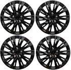 4 Piece Set Fits 16 Inch Shiny Ice Black Hubcaps Wheel Cover Skin Covers Cap