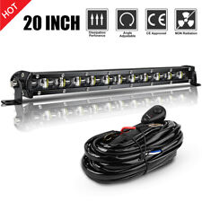 20inch Slim Led Light Bar Spot Flood Wiring Combo For Jeep Offroad Truck Suv