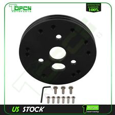 1x 0.5 Hub 5 6 Hole Steering Wheel To For Grant 3 Hole Adapter Boss Kit Black