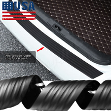Black Rubber Rear Trunk Bumper Protection Decal Sticker Decoration Accessories