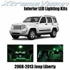 Xtremevision Interior Led For Jeep Liberty 2008-2013 9 Pcs Green