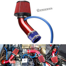Red 76mm Car Cold Air Intake Filter Induction Kit Pipe Power Flow Hose System