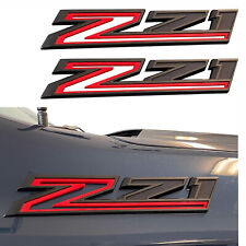 2 Oem Z71 Emblems Fender Badges For Silverado 84632695 Black Red 2019-22