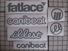 6 Sticker Pack1 Gray Vinyl Decal Fatlace Illest Canibeat Jdm Drift Race Car Vip