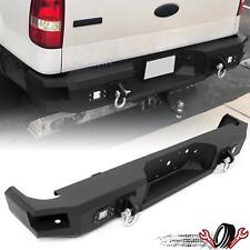 For 2009-2014 Ford F150 Rear Bumper With Led Lights D-ring Powder-coated Steel