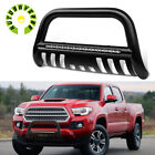 Bull Bar Push Front Bumper Grille Guard For 16-23 Toyota Tacoma W Led Light Blk
